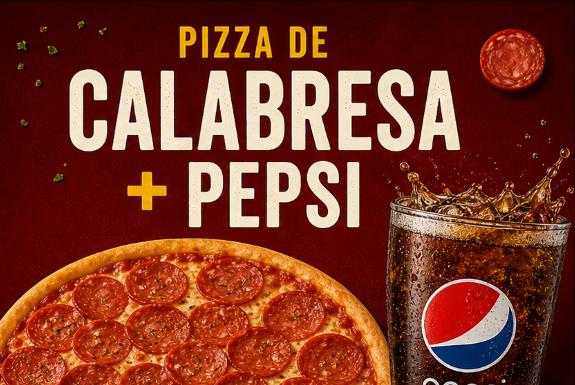 Pizza calabresa + Refri 1L 